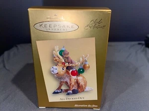 Hallmark 2005 All Decked Out miembro del club de renos adorno de Navidad YL - Imagen 1 de 3