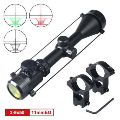 TAC 3-9x50 EG Telescopic Scope Sight Air Gun Rifle Hunting 11mm 3/8 Gun Mount UK - Image 1 of 4