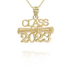 Class Of 2023 Diploma Pendant Necklace In Solid Gold Or Sterling Silver