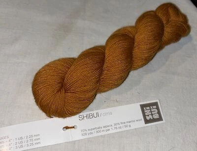 Hilo ShibuiKnits Cima 70% Alpaca 30% Merino 0038 Brownstone 1 Hank Nuevo con Etiquetas 50g191yds Foto 1 de 4