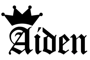 Aiden Vinyl Aufkleber Aufkleber Kron Name altes Englisch - Größe & Farbe wählen - Bild 1 von 2
