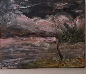 George Secan, Original, Abstract Landscape, Oil Painting, H40cm × W50cm - Picture 1 of 20