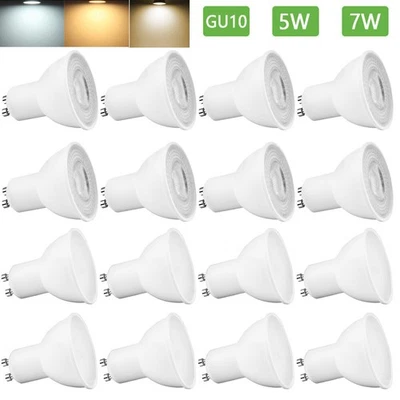 10-100x GU10 LED Birnen 5W 7W Kaltweiß Warmweiß Spot Leuchtmittel Birne Strahler - Bild 1 von 4