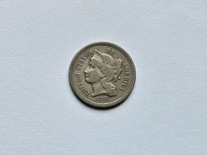 1868 Three Cent Nickel Fine 240628 - Picture 1 of 2