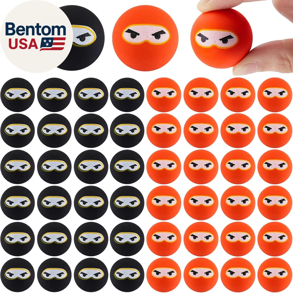 Ninja Bouncing Balls, Bouncing Ninja Toy Game Party Favors 1.26 Inch Bouncy Ball - Image 1 of 4