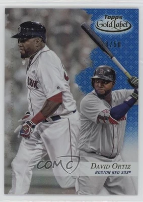 2017 Topps Gold Label Class 3 Blue /50 David Ortiz #72 HOF - Image 1 of 2