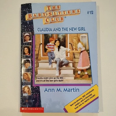 The Babysitters Club #12 Claudia And The New Girl 1989 Paperback Book VG Foto 1 de 3