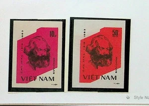 NORTH VIETNAM Sc 1317-18 NH PERF+IMPERF SETS OF 1983 - K.MARX - (CJ25) - Picture 1 of 2