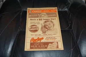 1949 Yankees in St. Louis Browns Baseball Programm Dimaggio 1-4 Home Run Lopat - Bild 1 von 3