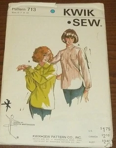 Kwik Sew 713 Misses Blouse Sewing Pattern sizes 5, 7, 9. 11 Uncut - Picture 1 of 1