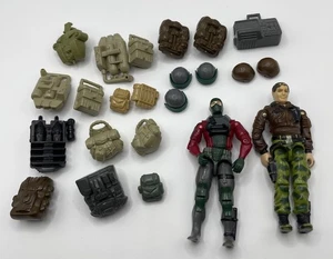 Vtg GI Joe ARAH Figure Accessories Lot 1986 HAWK 1990 UNDERTOW Helmets Packs ++ - Picture 1 of 13