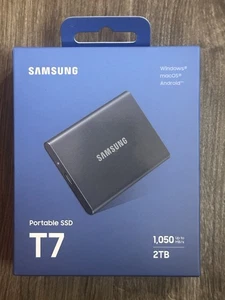 Disque SSD portable Samsung T7 2 To USB 3.2 - Gris titane - Photo 1/2