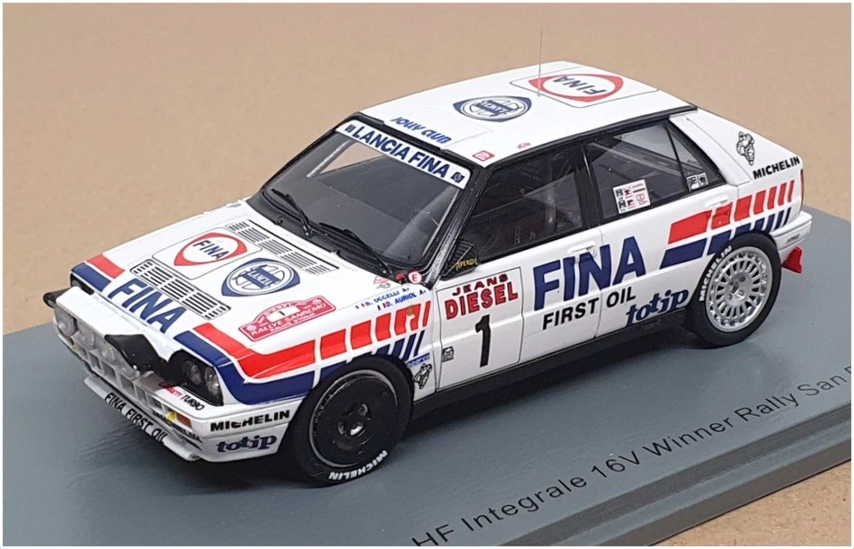 1 43 SPARK Lancia Delta Hf Integrale 16V Fina #1 Winner Rally Sanremo 1991 S9008