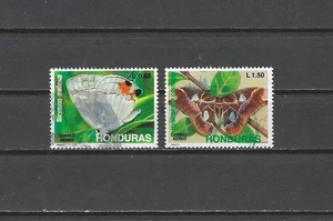 HONDURAS , 1991 , AIR POST, MOTHS & BUTTRFLYS , SET OF 2 STAMPS , PERF , USED - Picture 1 of 1
