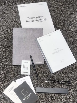 ReMarkable 2 Paper Tablet With Folio Marker Plus And Extra Tips + Cable Bundle - Image 1 of 4