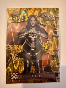 2025 Topps WWE Chrome Cactus Jack Wrestlemania NIA JAX Gold Ray Wave /50 - Picture 1 of 1