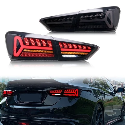 LED Tail Lights for Chevrolet Chevy Malibu 2019-2025 Black Rear Lamps Assembly - Image 1 of 4