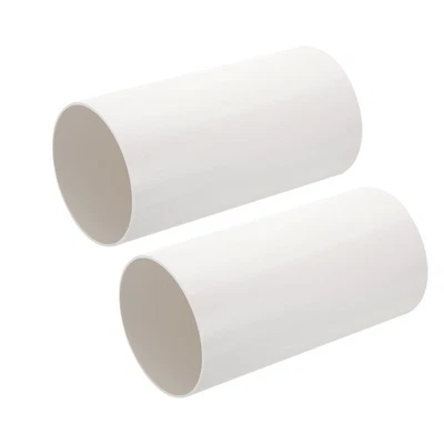 6" Round Ventilation Duct, 12" Long Pipe Heating Cooling Ventilation, 2 Pcs - Image 1 of 4