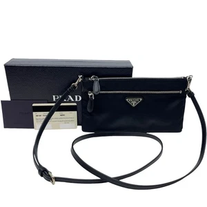 Auténtico Bolso de Hombro Prada Saffiano Tessuto 1M1187 Negro Nylon #36636822 - Imagen 1 de 13