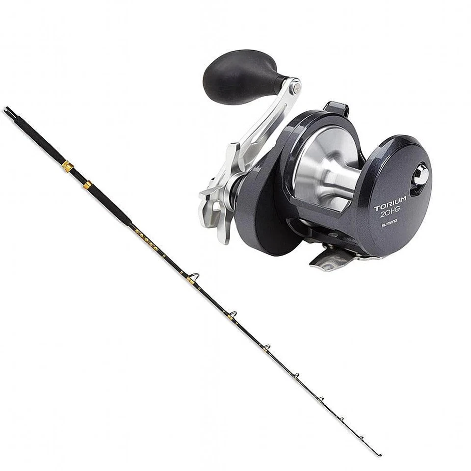 Shimano TORIUM 30 HGA STAR DRAG REEL with CHAOS K 15-50 6FT6IN Gold Combo - Image 1 of 1