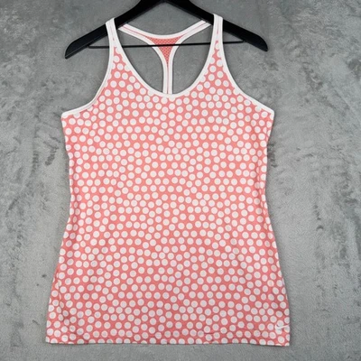 Camiseta sin mangas Nike Dri-FIT para mujer grande rosa blanco lunares espalda deportiva sin mangas Foto 1 de 4