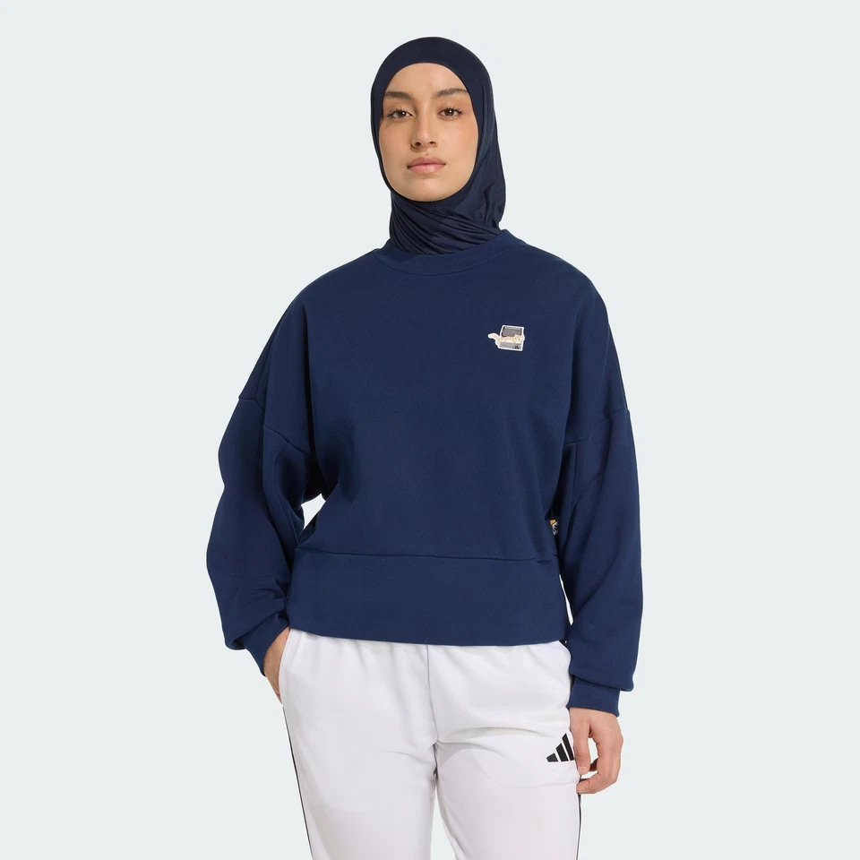 阿迪达斯女式猫贴图案卫衣 — 第 1/4 张图片