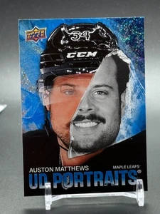 2025-26 Upper Deck Serie 1 Speckle UD Portraits P-10 AUSTON MATTHEWS Toronto - Imagen 1 de 2