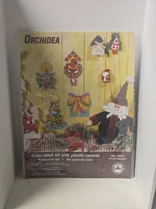 ORQUÍDEA Juego De 4 Diseños ADORNO NAVIDAD KIT Punto de Cruz Árbol Regalo Pájaro - Imagen 1 de 1