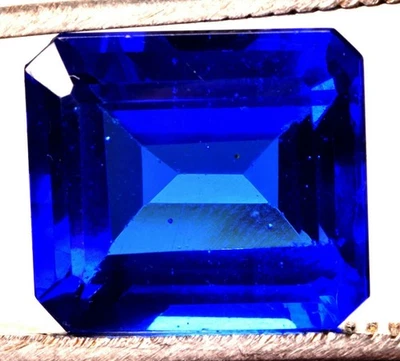 25.40 Cts. Natural Blue Tanzanite Emerald Shape Certified Loose Gemstone - Image 1 of 4