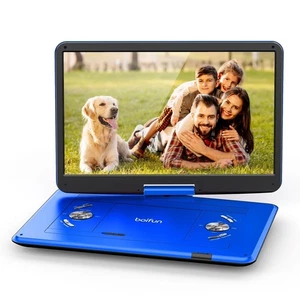 BOIFUN 17.5 Lettore DVD Portatile 15.6" HD Girevole Grande Schermo Batteria 6 Ore - Foto 1 di 12