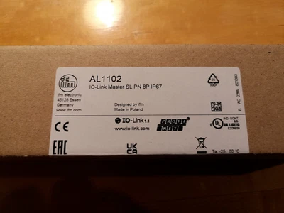 AL1102 ifm IO-Link Master SL PN 8P IP67 mit PROFINET-Schnittstelle NEU OVP - Bild 1 von 2
