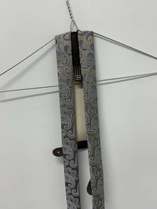 Trafalgar Olive Silk Paisley Braces Y Suspenders Excellent Condition - Picture 1 of 6