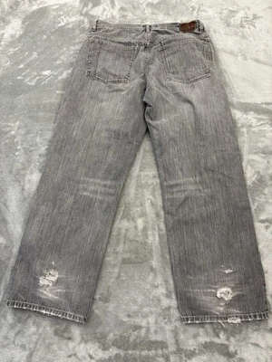 Jeans Sean John Para Hombres 36x32 Sueltos Hip Hop Y2K Pierna Ancha ENVEJECIDOS Gris Desteñido Foto 1 de 4