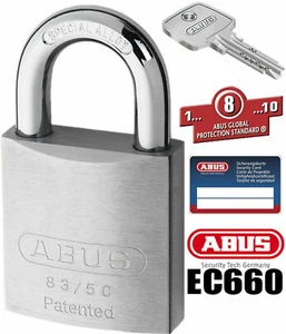 Cerradura de cortina ABUS 83/50 + tarjeta de seguridad + llave giratoria de cierre uniforme  - Imagen 1 de 17