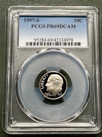 1997 S ROOSEVELT DIME PCGS PR69DCAM (DEEP CAMEO) - FREE SHIPPING Cover