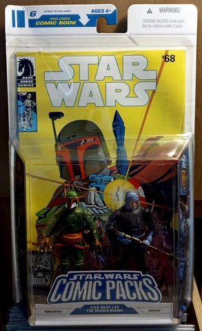 Hasbro Star Wars #68 Comic Book Pack #6 Fenn Shysa & Dengar Figures Cover