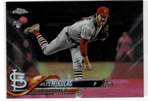 2018 TOPPS CHROME UPDATE PINK REFRACTOR MILES MIKOLAS RC - Picture 1 of 1