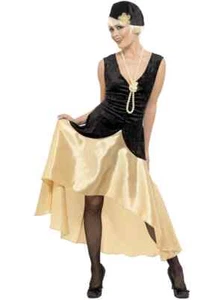 Flapper 1920s Roaring 20s Dress Gatsby Charleston Costume Fancy Dress Up Ladies - Picture 1 of 4