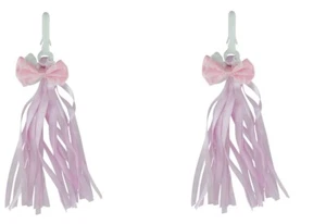 Fahrrad Lenker Streamer Stoffband rosa Schleife  - Bild 1 von 1