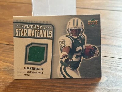 2006 Upper Deck Future Star #FSM-LW Materials Leon Washington Jersey Patch Card - Image 1 of 4