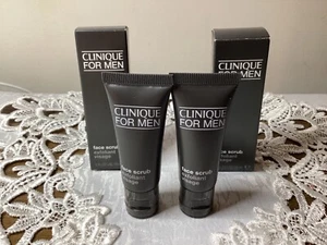 2–CLINIQUE for MEN Face Scrub Exfoliant .5 oz/15 mil each - Picture 1 of 2