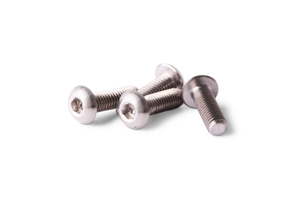 ACER RACING M3x12 Titanium Screws Button Head 4 pieces 6AL4V Aerospace Grade - M3x12 Bolts