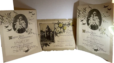 Cradle Roll Certificate Lancaster Manheim PA 1927 Ephemera Church Surname Stoll - Image 1 of 4