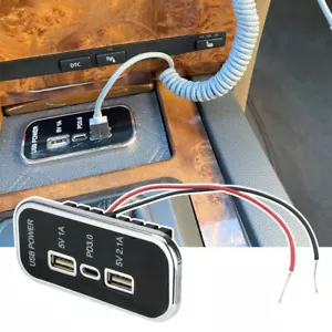 Piezas de automóvil 3 puertos USB tipo C PD cargador de teléfono enchufe de alimentación adaptador accesorios - Imagen 1 de 12