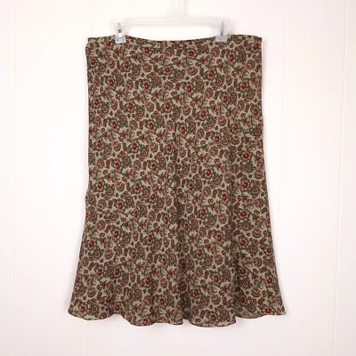 Sundance Mujer 16 Seda Floral Midi Falda Ligera Boho Cottagecore Country Foto 1 de 4