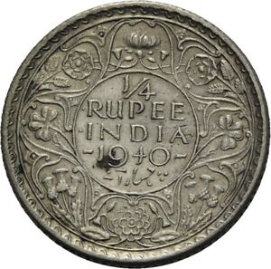 Savoca Coins Indien 1/4 Rupee 1940 George VI. Großbritannien =BZF92714