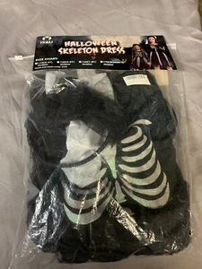 Ikali Skelett Kleid & Haarband Halloween Kostüm Kindergröße 7-8 Jahre - Bild 1 von 2