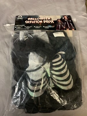 Vestido Ikali Esqueleto y Banda para el Pelo Disfraz Halloween Niño Talla 7-8 Años Foto 1 de 2