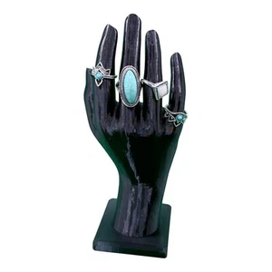 Schmuckhalterung Form einer Hand schwarz Ringhalter Deko Schmuckständer Ständer - Picture 1 of 10
