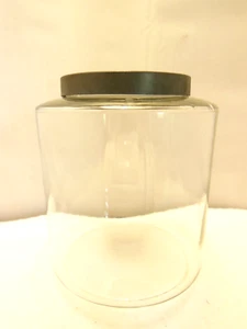 ANTIKES 6 3/4" H, 5 1/2" D - KURZES MUNDGEBLASENES GLAS APOTHEKER SPEISEKAMMERGLAS 1880er #2 - Bild 1 von 8
